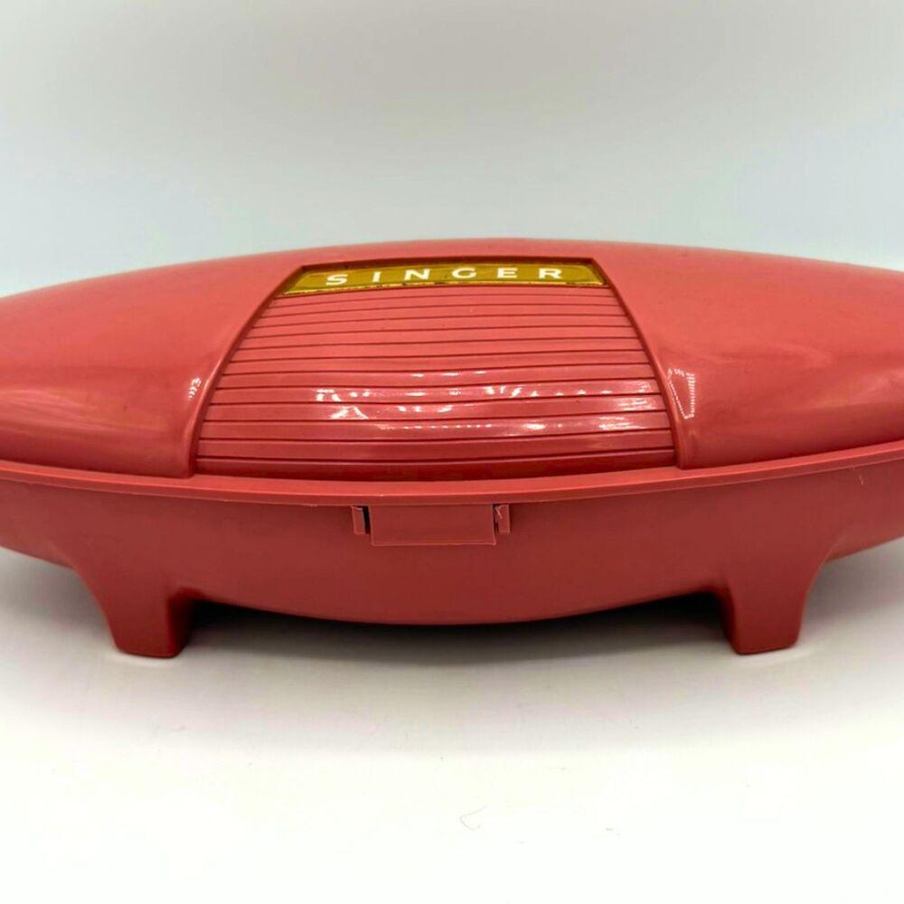 Vintage Singer Buttonholer Pink Case 1960s Sewing Accessory Templates and Manual - Picture 6 of 8
